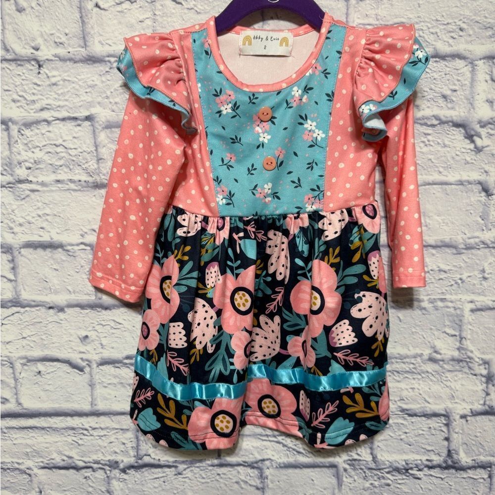 Abby & evie Pink Floral Dress boutique